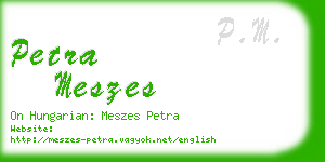 petra meszes business card